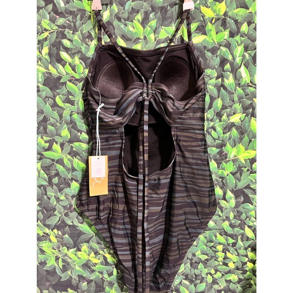 NWT Kona Sol Women's Dark Green High Coverage One Piece Swimsuit - S - Picture 3 of 8